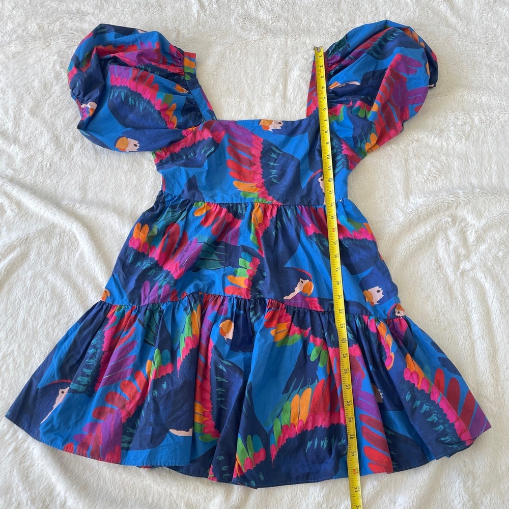 FARM Rio Rainbow Macaw Mini Dress Size Medium - Picture 8 of 12